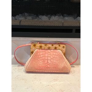 John Galliano Pink and Floral Crossbody Bag